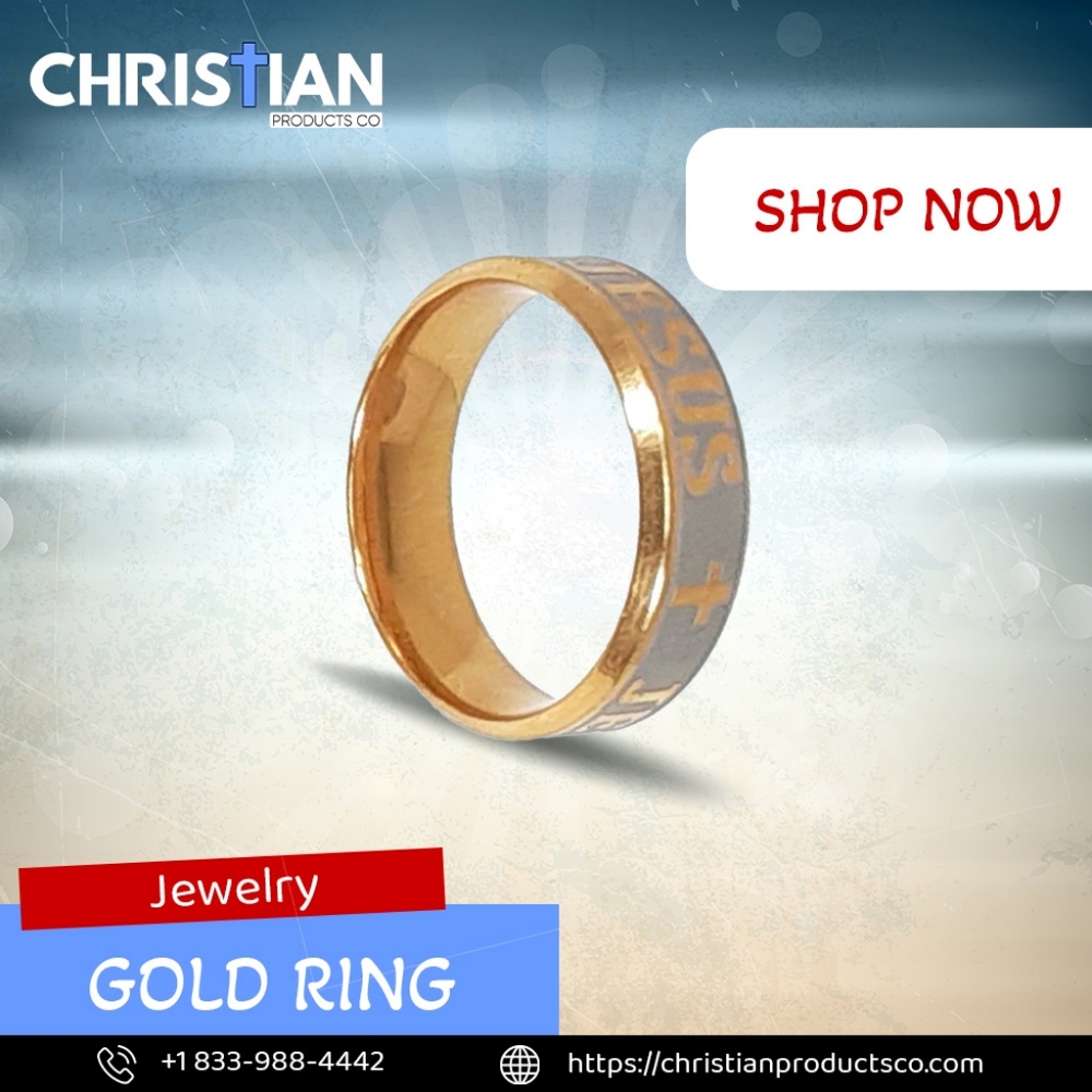 Jesus Religious Gold plated Rings
